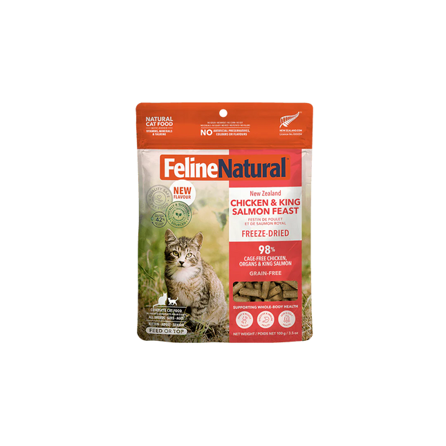 Feline Natural Cat Chicken & Salmon Feast freeze-dried 11oz