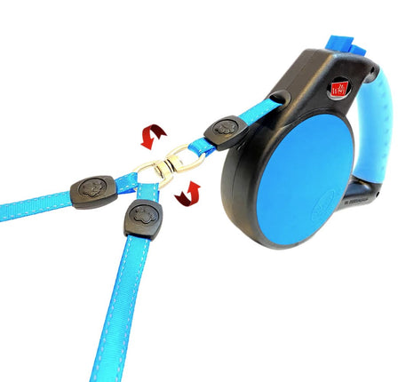 Wigzi Dual Dog Retractable Leash - For all dog sizes