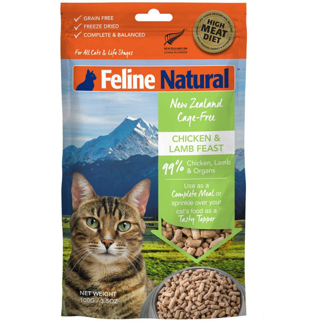 Feline Natural CAT Chicken & Lamb Feast freeze-dried 11oz