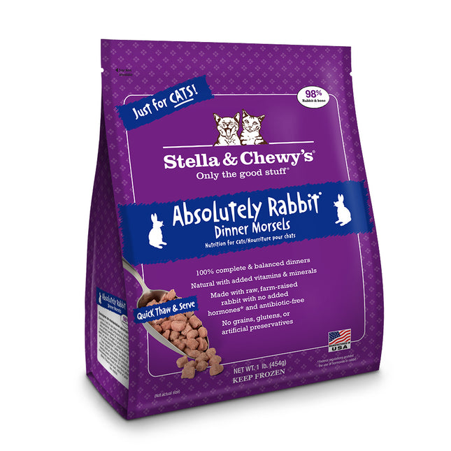 Stella & Chewy's Cat morsels rabbit frozen 1lb