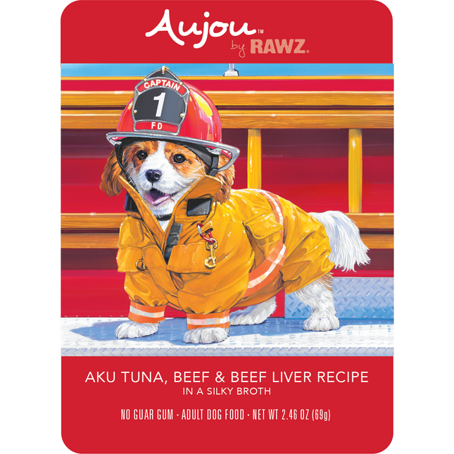 Rawz Dog Aujou Aku Tuna, Beef, and Beef Liver 2.46oz