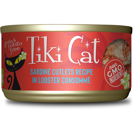 Tiki Cat Grilled Sardine Cutlets in Lobster Consommé