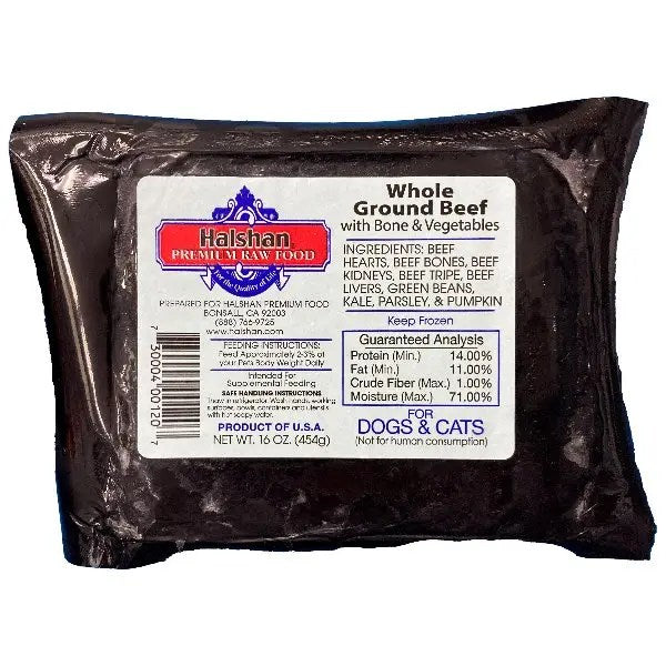 Halshan Whole Ground Beef with Bone and Vegetable 1lb