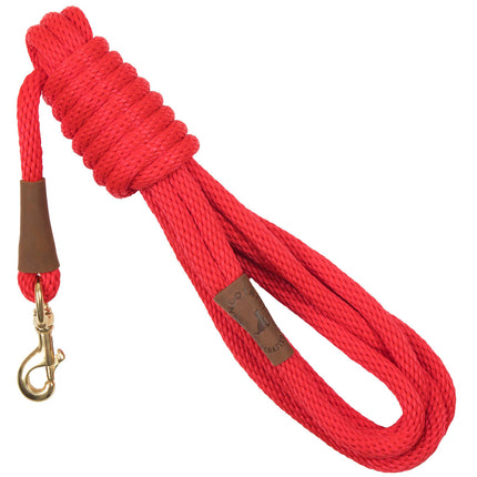 Mendota Long Snap Leash 15 Feet - Red
