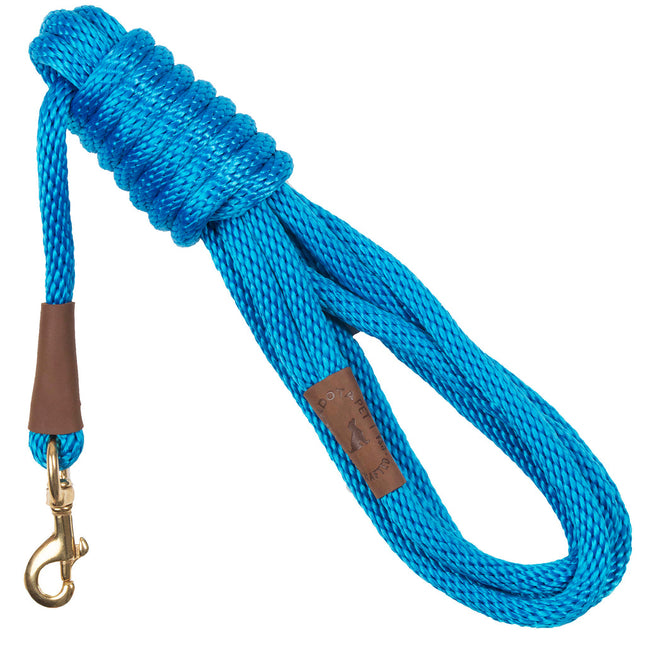Mendota Long Snap Leash 15 Feet - Blue