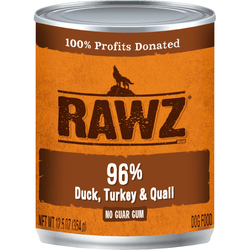 Rawz Dog 96% Duck Turkey Quail Pate 12.5oz