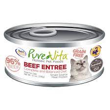 Pure Vita Cat Can GF Beef Entree 5.5 oz