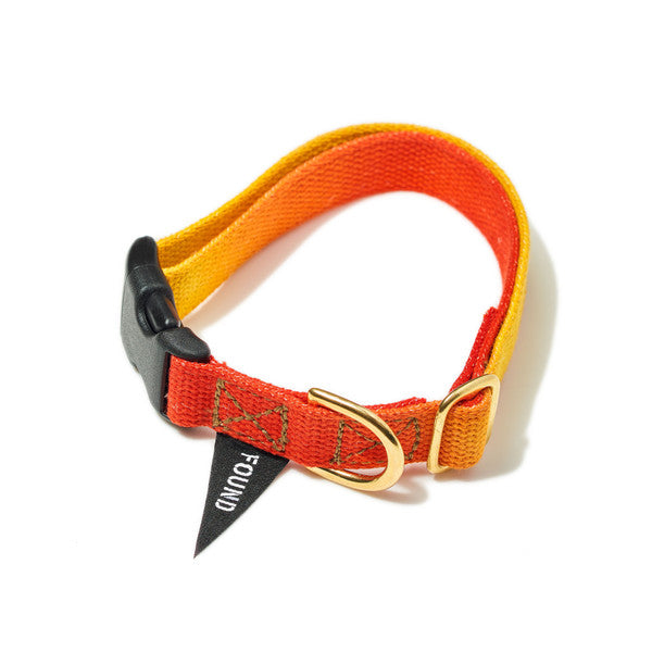 Found My Animal Classic Cotton Dog Collar Red to yellow