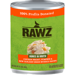 Rawz Dog Chicken, Pumpkin, and Green Mussels Hunks 10oz