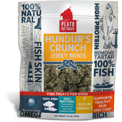 Plato Dog Hundurs Crunch Jerky Minis Fish 3.5oz