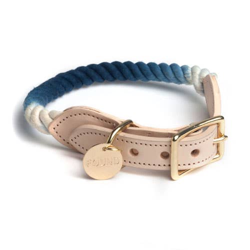 Found My Animal - Indigo Ombre Cotton Rope Cat & Dog Collar