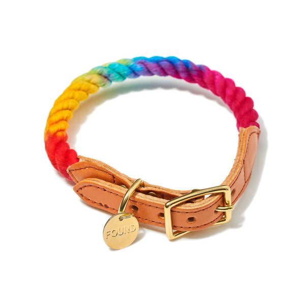 Found My Animal - Prismatic Ombre Rope Cat & Dog Collar