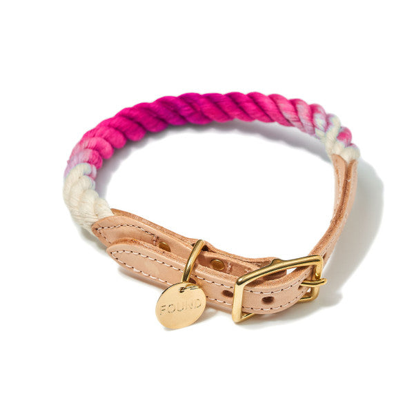 Found My Animal - Coral Ombre Rope Cat & Dog Collar