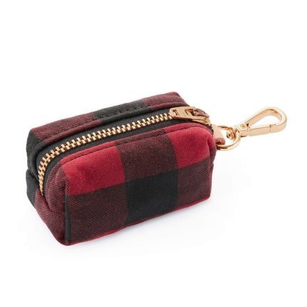 The Foggy Dog Waste Bag Holder - Buffalo Checked Waxed