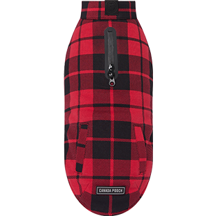 Canada Pooch Thermal Tech Fleece Red Plaid jacket