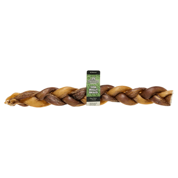 Red Barn Braided Bully Stick 12in