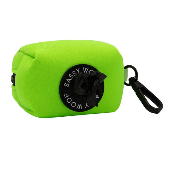 Sassy Woof Waste Bag Holder - Neon Green