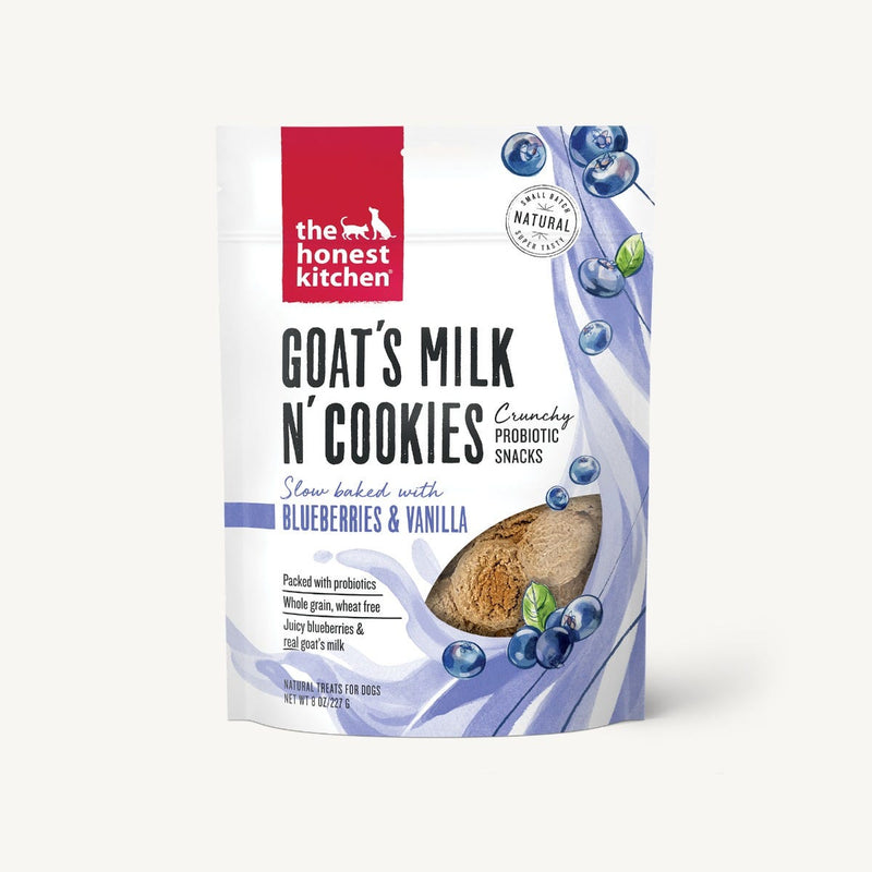 The Honest Kitchen Dog Treat: Goat's Milk 'N Cookies - Blueberry & Vanilla 8oz