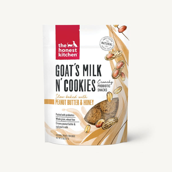 The Honest Kitchen Dog Treat: Goat's Milk 'N Cookies - Peanut Butter & Honey 8oz