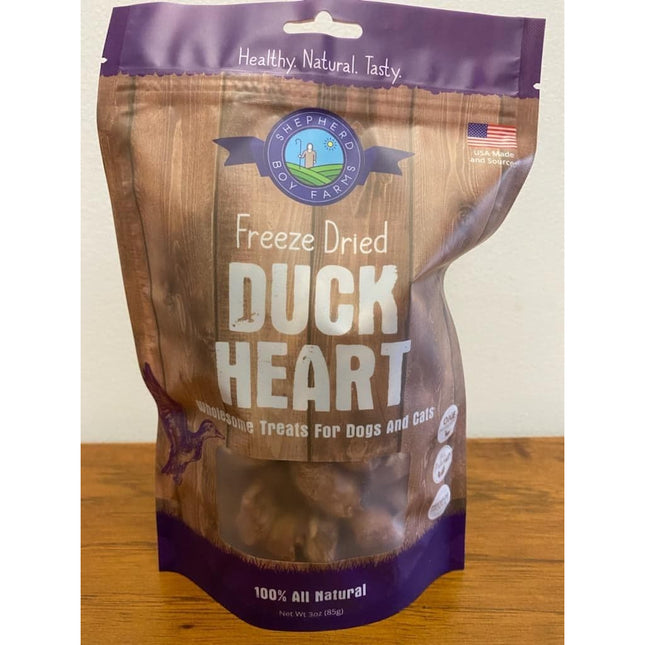 Shepherd Boy Farms Freeze Dried Duck Hearts 3oz