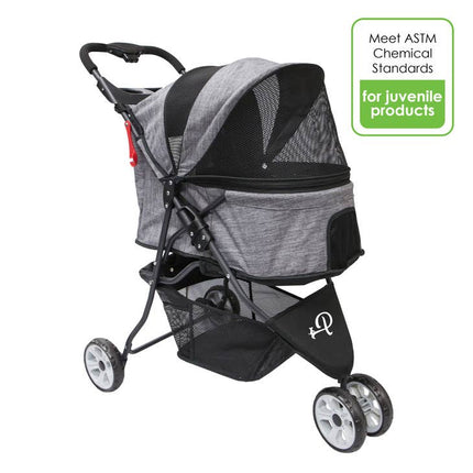 Petique Glacier Pet Stroller - State Grey