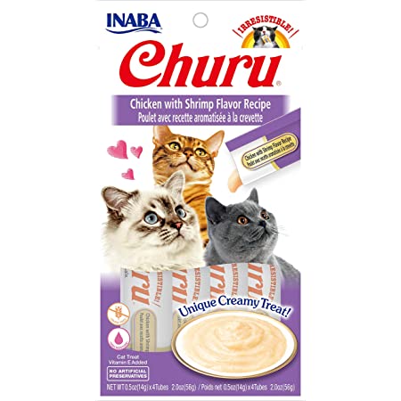 Inaba Cat Churu Puree GF Chicken & Shrimp 4 pack