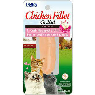 Inaba Cat Fillet GF Chicken in Crab Broth .9oz