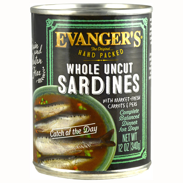 Evangers dog Whole Uncut Sardines 12oz