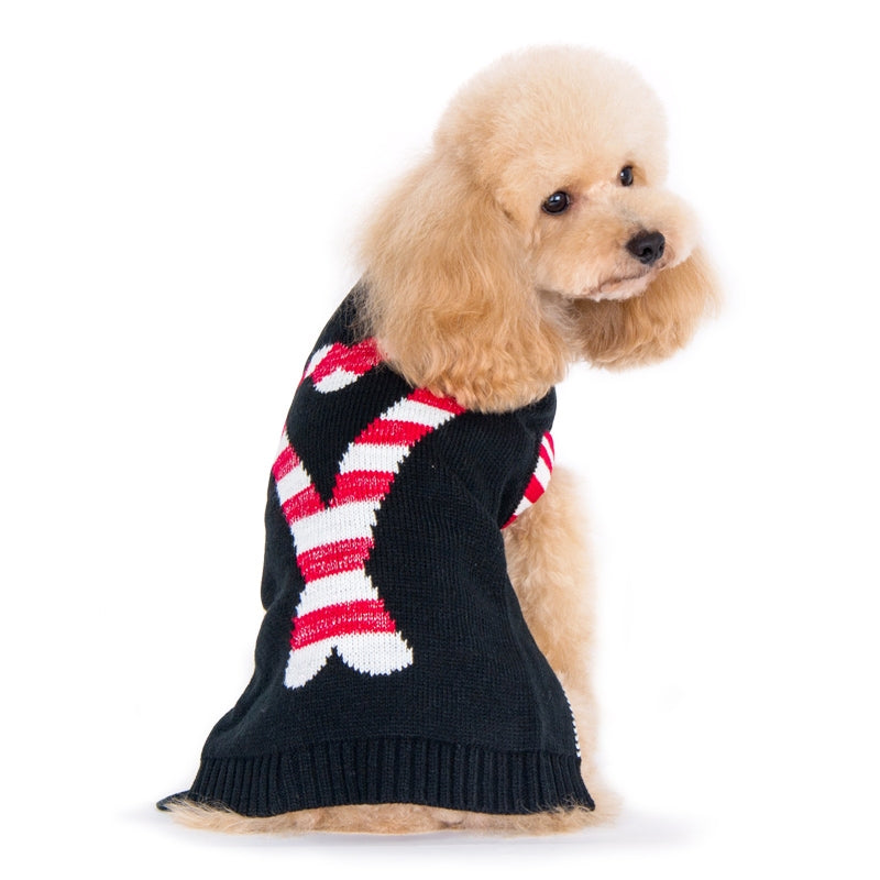 Dogo Candy Cane Sweater Black