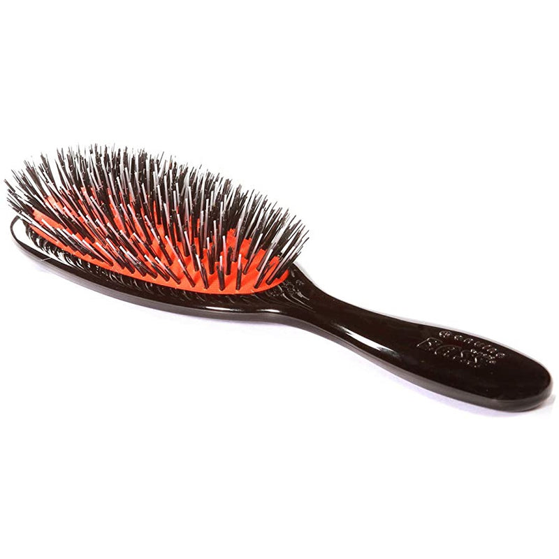 Bass Elite Series Acrylic Brush: Junior Oval - Natural Bristle & Nylon Pin