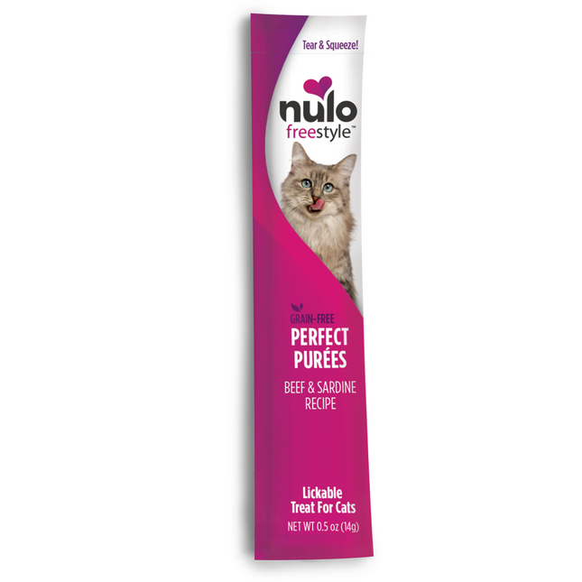 Nulo cat treat purees beef/sardine .5oz