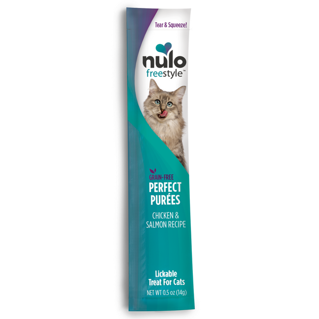 Nulo cat treat purees chicken/salmon .5oz