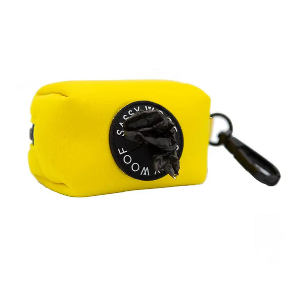 Sassy Woof Waste Bag Holder - Neon Yellow