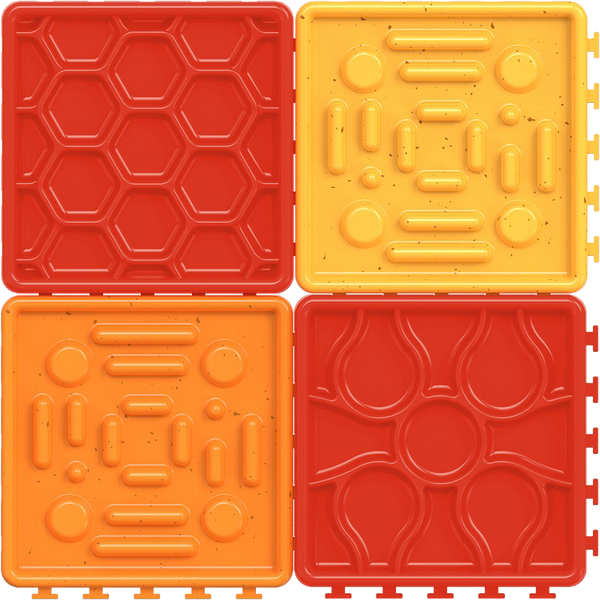 Poochie Butter Four Piece Lick Pad with Interlocking Pieces and Suction Cups