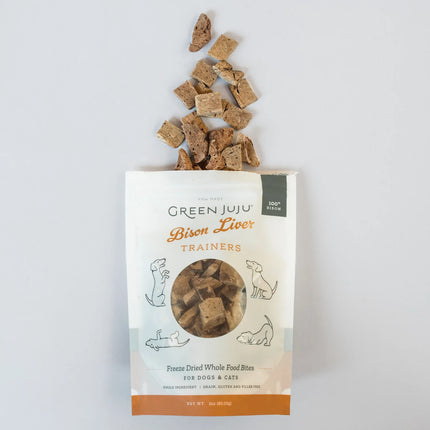 Green Juju: Whole Food Bites - Bison Liver Trainers 3oz