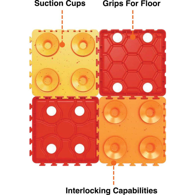 Poochie Butter Four Piece Lick Pad with Interlocking Pieces and Suction Cups