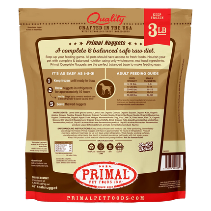 Primal Dog Frozen - Lamb