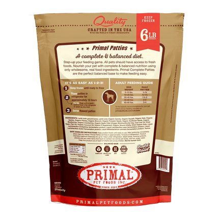 Primal Dog Frozen - Lamb