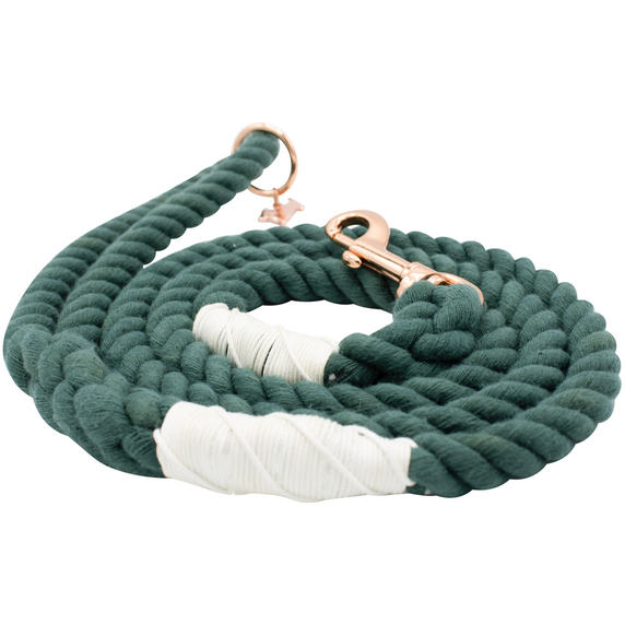 Sassy Woof Rope Leash - Emerald