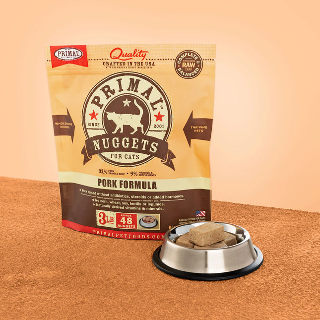Primal Cat Frozen Nuggets - Pork 3lb