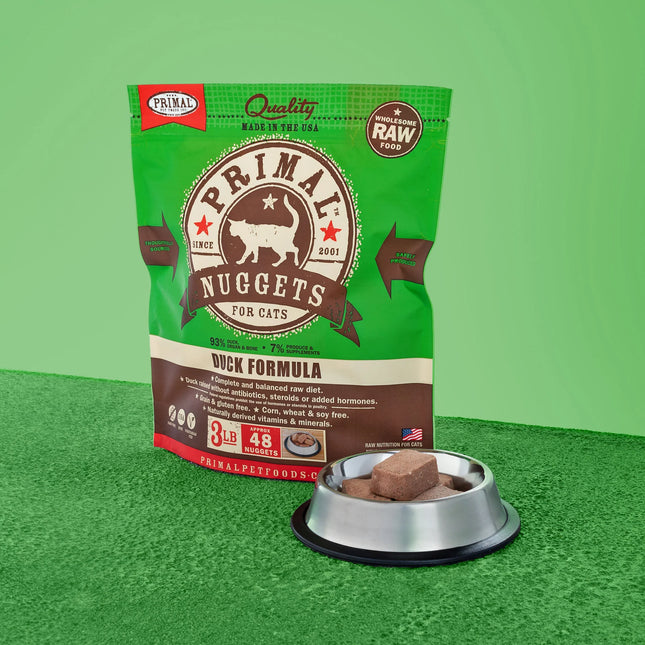 Primal Cat Frozen Nuggets - Duck 3lb