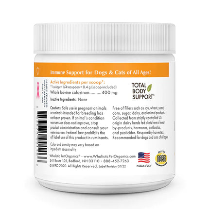Wholistic Immune Balance Colostrum Powder 2oz