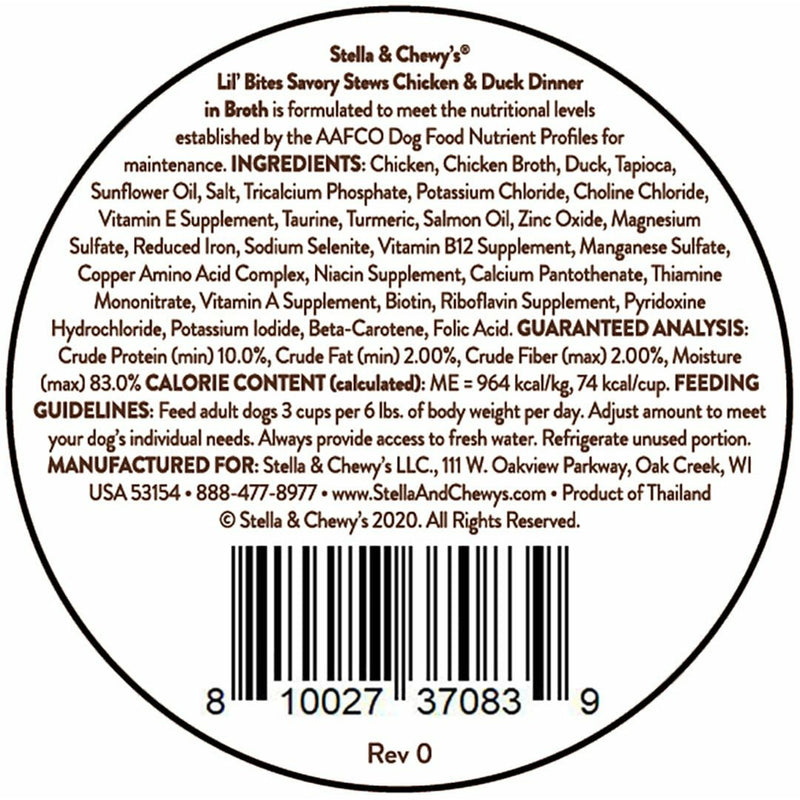 Stella & Chewy's lil bites savory stews chicken & duck 2.7oz