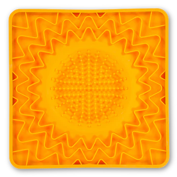 Messy Mutts Framed Silicone Interactive Lick Mat Orange