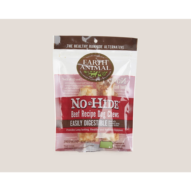 Earth Animal No hide beef chews 4" 2pack