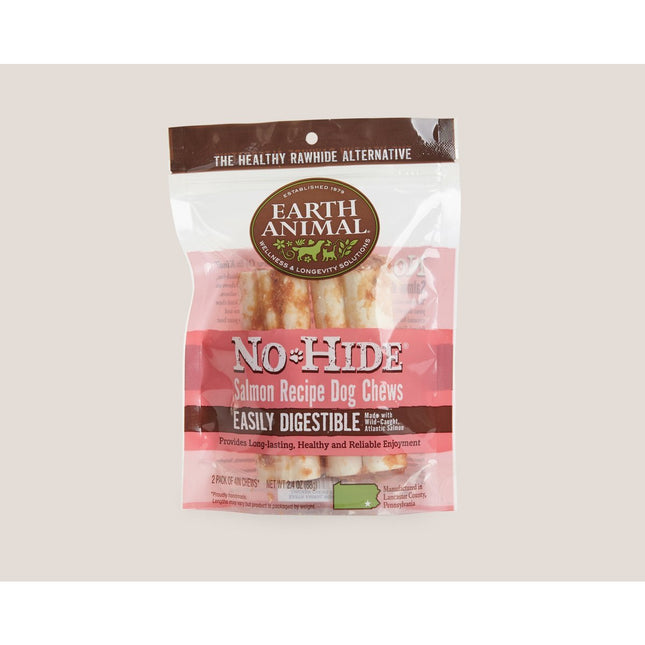 Earth Animal No hide Salmon chews 4" 2 pack