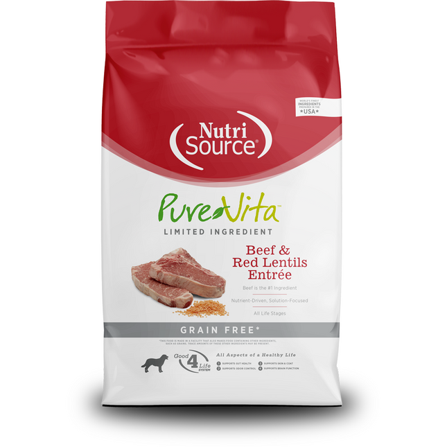 Pure Vita Beef & Lentils dog