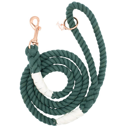 Sassy Woof Rope Leash - Emerald