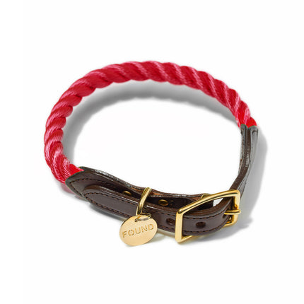 Found My Animal - Red Rope Dog Collar