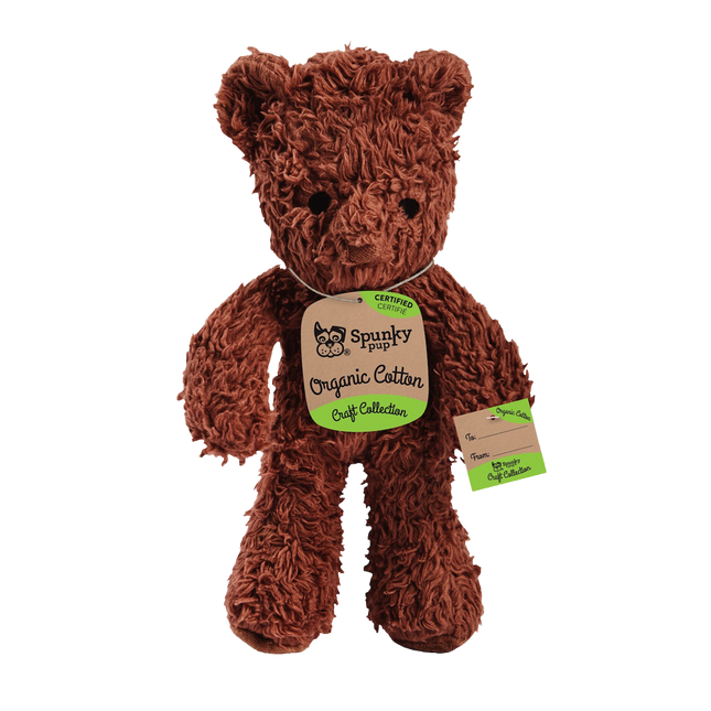 Spunky Pup Organic Cotton Bear - Brown